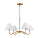 Visual Comfort Studio - DJC1194SB - Four Light Chandelier - Eldon - Satin Brass