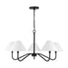 Visual Comfort Studio - DJC1205MBK - Five Light Chandelier - Eldon - Midnight Black