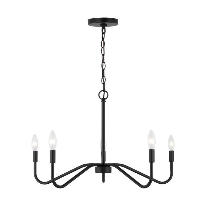 Visual Comfort Studio - DJC1205MBK - Five Light Chandelier - Eldon - Midnight Black