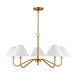 Visual Comfort Studio - DJC1205SB - Five Light Chandelier - Eldon - Satin Brass
