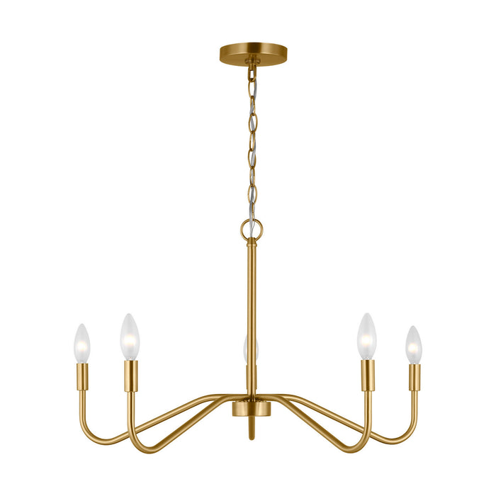 Visual Comfort Studio - DJC1205SB - Five Light Chandelier - Eldon - Satin Brass