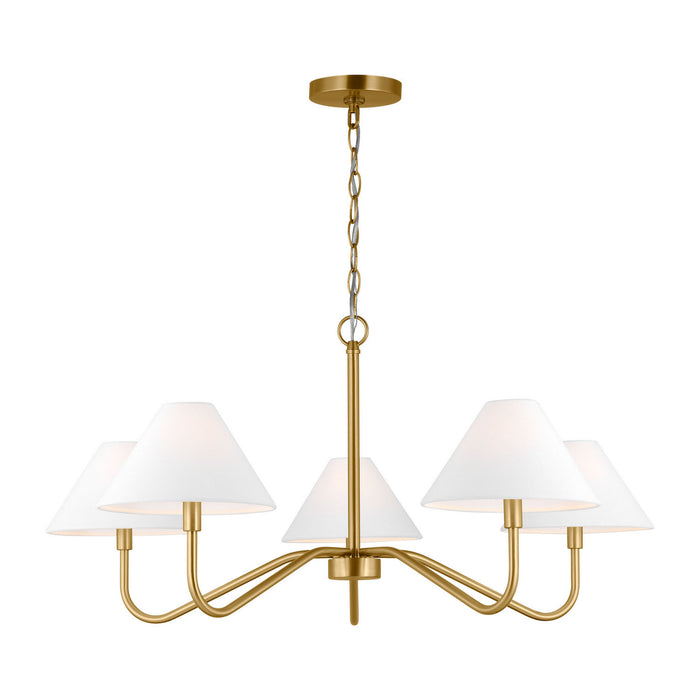 Visual Comfort Studio - DJC1205SB - Five Light Chandelier - Eldon - Satin Brass