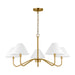 Visual Comfort Studio - DJC1205SB - Five Light Chandelier - Eldon - Satin Brass