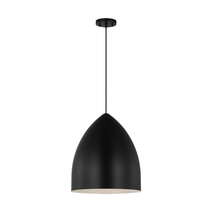 Visual Comfort Studio - DJP1161MBK - One Light Pendant - Huron - Midnight Black