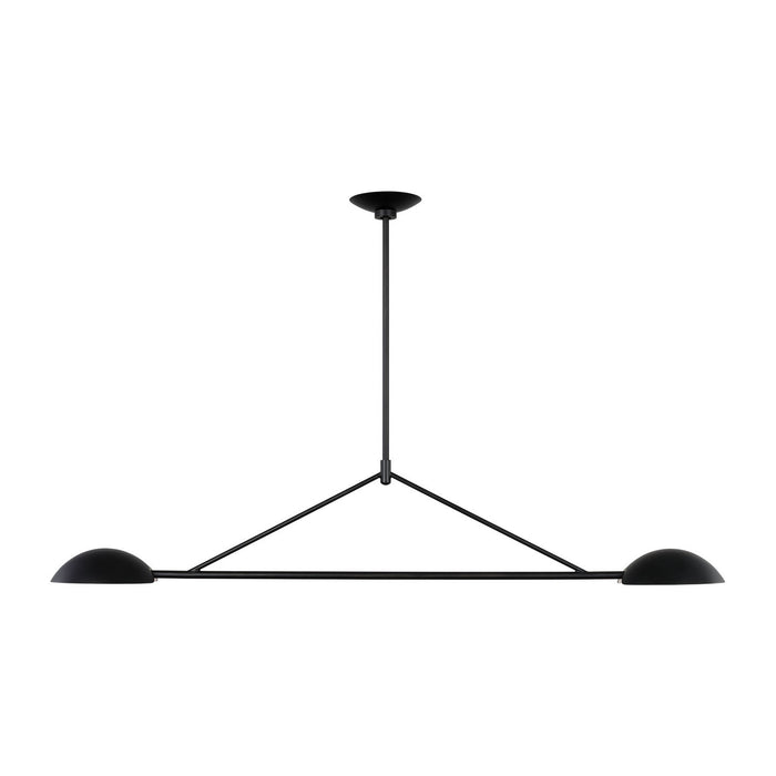 Visual Comfort Studio - EC1292AI - Two Light Linear Chandelier - Nevel - Aged Iron