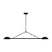 Visual Comfort Studio - EC1292AI - Two Light Linear Chandelier - Nevel - Aged Iron