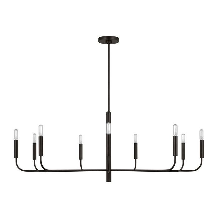 Visual Comfort Studio - EC1319AI - Nine Light Chandelier - Brianna - Aged Iron