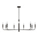 Visual Comfort Studio - EC1319AI - Nine Light Chandelier - Brianna - Aged Iron