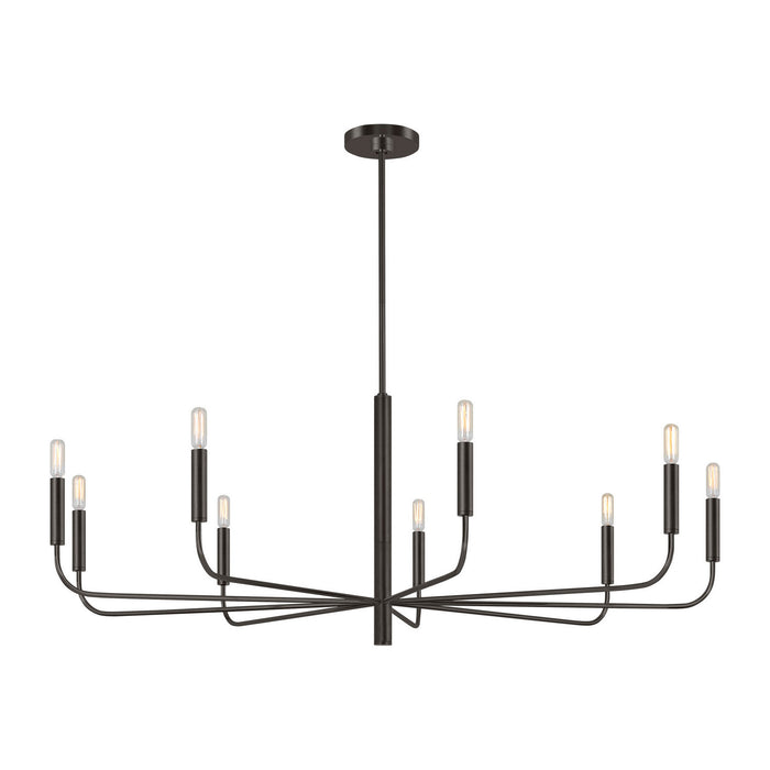 Visual Comfort Studio - EC1319AI - Nine Light Chandelier - Brianna - Aged Iron