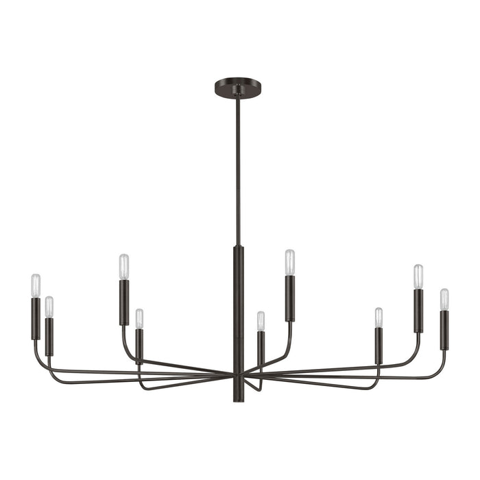 Visual Comfort Studio - EC1319AI - Nine Light Chandelier - Brianna - Aged Iron