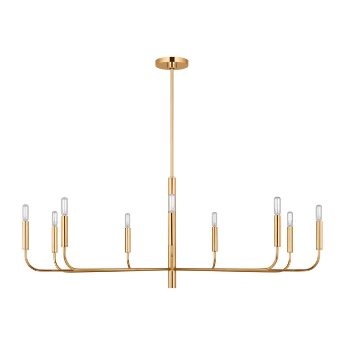 Visual Comfort Studio - EC1319BBS - Nine Light Chandelier - Brianna - Burnished Brass