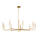 Visual Comfort Studio - EC1319BBS - Nine Light Chandelier - Brianna - Burnished Brass