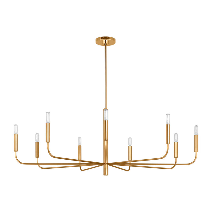 Visual Comfort Studio - EC1319BBS - Nine Light Chandelier - Brianna - Burnished Brass