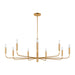Visual Comfort Studio - EC1319BBS - Nine Light Chandelier - Brianna - Burnished Brass