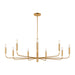 Visual Comfort Studio - EC1319BBS - Nine Light Chandelier - Brianna - Burnished Brass