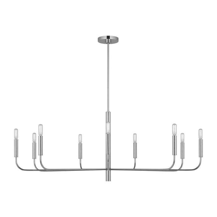 Visual Comfort Studio - EC1319PN - Nine Light Chandelier - Brianna - Polished Nickel