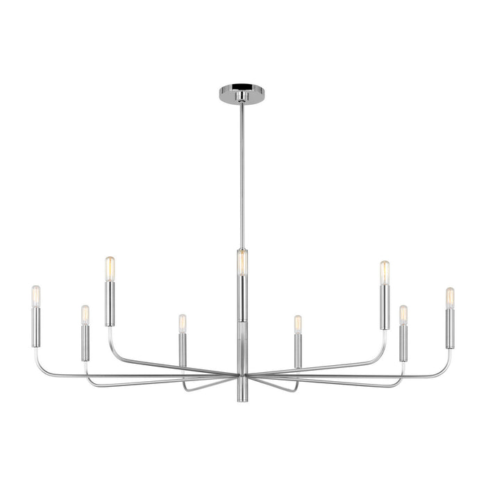 Visual Comfort Studio - EC1319PN - Nine Light Chandelier - Brianna - Polished Nickel