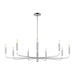 Visual Comfort Studio - EC1319PN - Nine Light Chandelier - Brianna - Polished Nickel