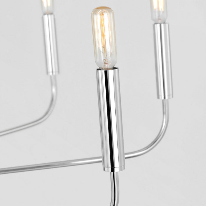 Visual Comfort Studio - EC1319PN - Nine Light Chandelier - Brianna - Polished Nickel