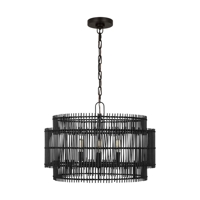 Visual Comfort Studio - EP1394AI - Four Light Pendant - Elio - Aged Iron