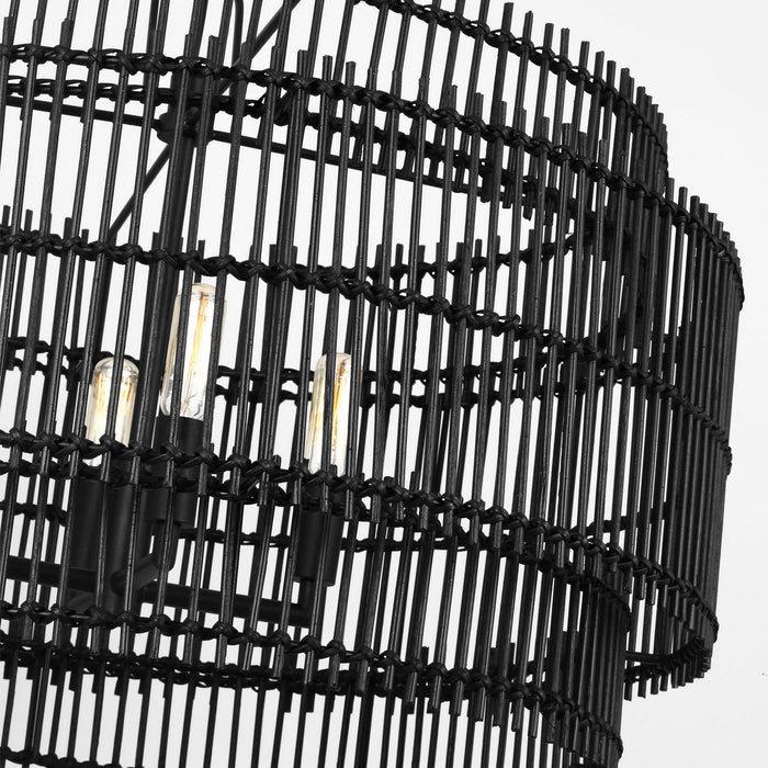 Visual Comfort Studio - EP1394AI - Four Light Pendant - Elio - Aged Iron