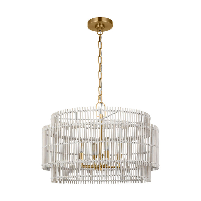Visual Comfort Studio - EP1394BBS - Four Light Pendant - Elio - Burnished Brass