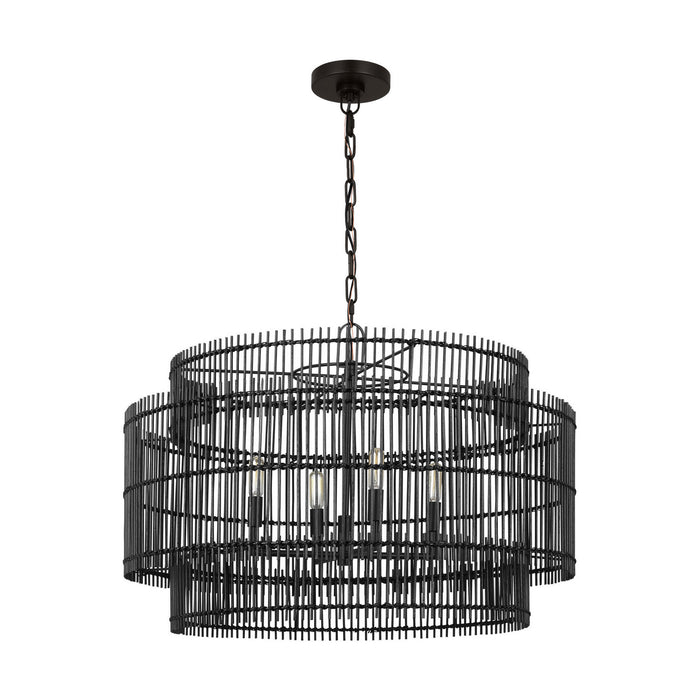 Visual Comfort Studio - EP1404AI - Four Light Pendant - Elio - Aged Iron