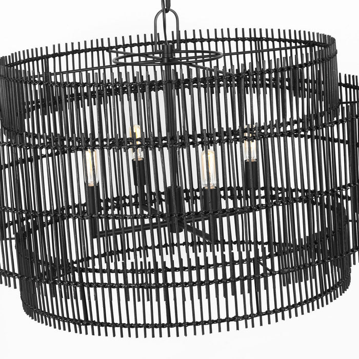 Visual Comfort Studio - EP1404AI - Four Light Pendant - Elio - Aged Iron