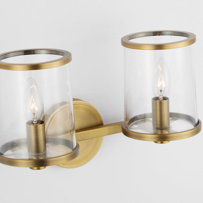 Visual Comfort Studio - LV1082TWB - Two Light Vanity - Reynolds - Time Worn Brass