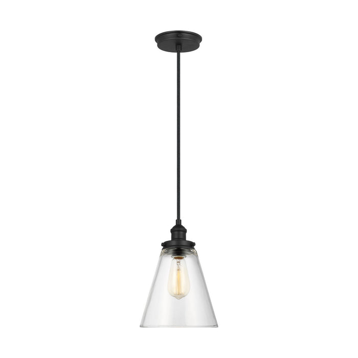 Visual Comfort Studio - P1347MBK - One Light Pendant - Baskin - Midnight Black