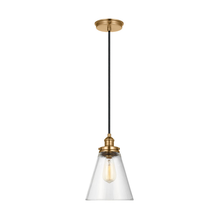 Visual Comfort Studio - P1347SB - One Light Pendant - Baskin - Satin Brass