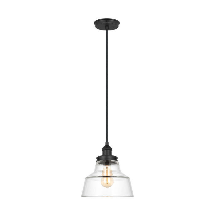 Visual Comfort Studio - P1348MBK - One Light Pendant - Baskin - Midnight Black