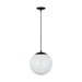 Visual Comfort Studio - 6022-112 - One Light Pendant - Leo - Hanging Globe - Midnight Black
