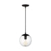 Visual Comfort Studio - 6501801-112 - One Light Pendant - Leo - Hanging Globe - Midnight Black