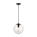 Visual Comfort Studio - 6601801-112 - One Light Pendant - Leo - Hanging Globe - Midnight Black