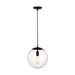 Visual Comfort Studio - 6701801-112 - One Light Pendant - Leo - Hanging Globe - Midnight Black