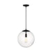 Visual Comfort Studio - 6801801-112 - One Light Pendant - Leo - Hanging Globe - Midnight Black