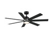 Fanimation - FPD6865BLBN - 56 Inches Ceiling Fan - Pendry 56 - Black