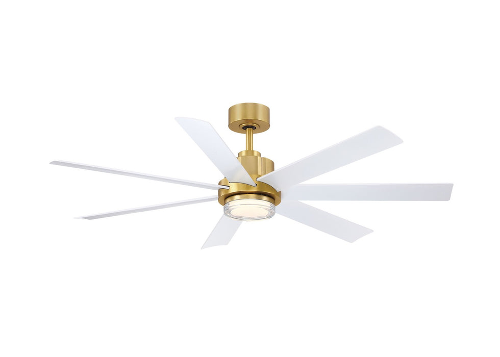 Fanimation - FPD6865BSMW - 56 Inches Ceiling Fan - Pendry 56 - Brushed Satin Brass
