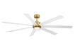 Fanimation - FPD6872BSMW - 72 Inches Ceiling Fan - Pendry 72 - Brushed Satin Brass