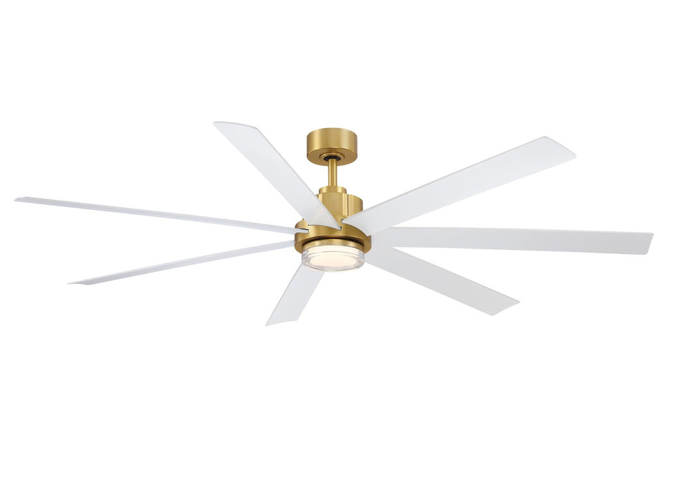 Fanimation - FPD6872BSMW - 72 Inches Ceiling Fan - Pendry 72 - Brushed Satin Brass