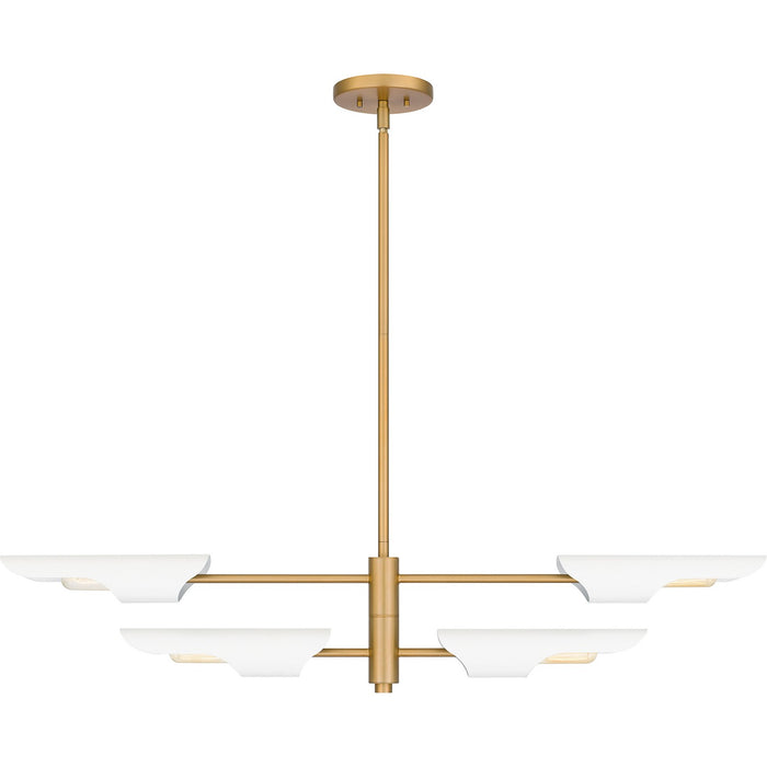 Quoizel - LOI444BWS - Four Light Linear Chandelier - Leoni - Brushed Weathered Brass