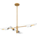 Quoizel - LOI444BWS - Four Light Linear Chandelier - Leoni - Brushed Weathered Brass