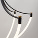 Artcraft - AC6810BK - LED Chandelier - Cascata - Black and Brushed Brass