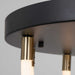 Artcraft - AC6811BK - LED Flush Mount - Cascata - Black and Brushed Brass