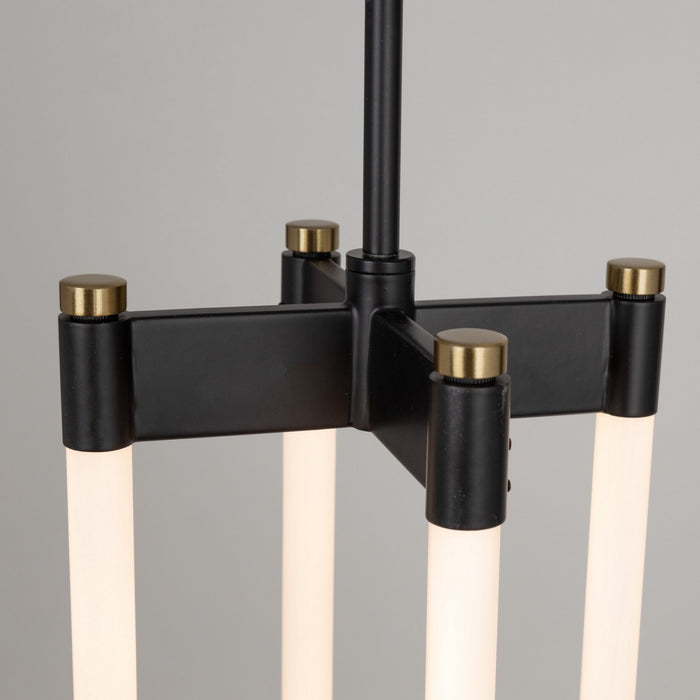 Artcraft - AC6815BK - LED Pendant - Cascata - Black and Brushed Brass