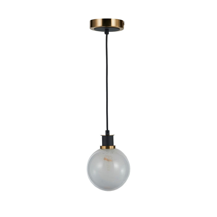 Artcraft - AC11870SW - One Light Pendant - Gem - Black and Brushed Brass