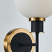 Artcraft - AC11871WH - One Light Wall Sconce - Gem - Black and Brushed Brass