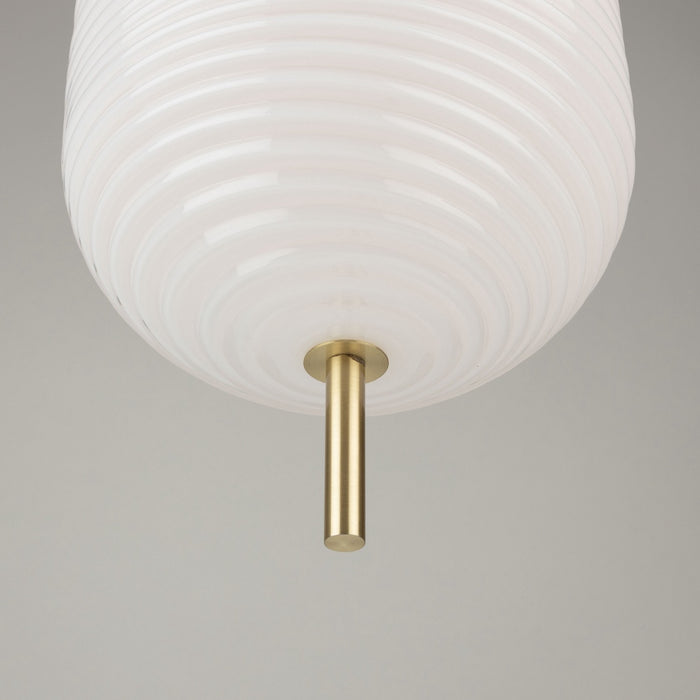 Artcraft - AC10631BR - One Light Pendant - Vita - White, Brass