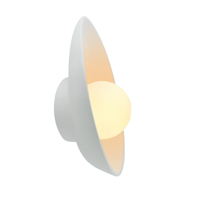 Justice Designs - CER-3045-WTWT - LED Wall Sconce - Ambiance - Gloss White (outside and inside of fixture)